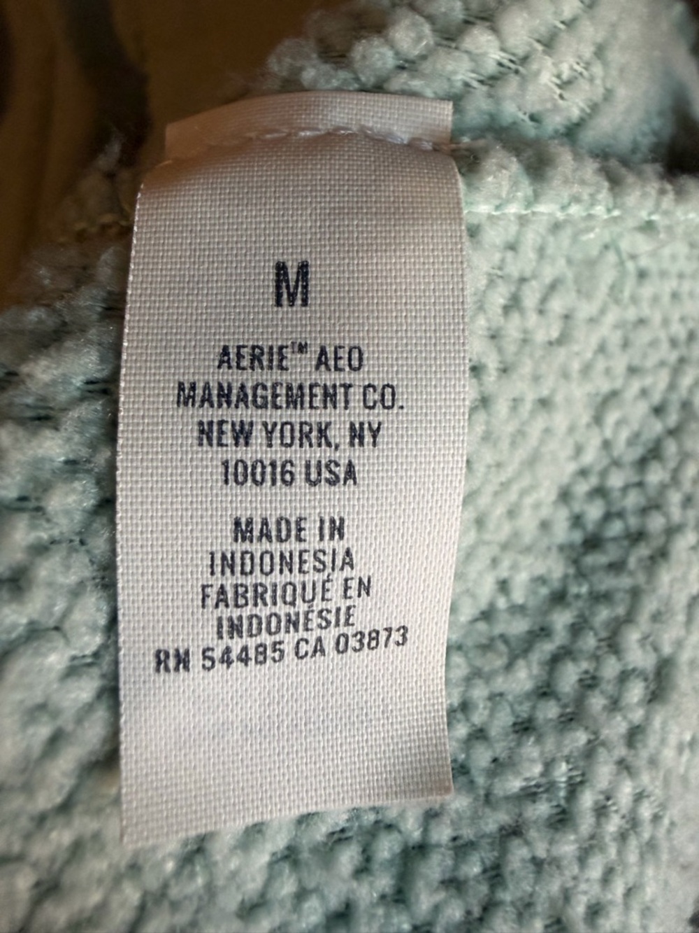 Aerie Plush Cloud Sherpa Oversized Pullover in Light Green Medium - Picture 4 of 7